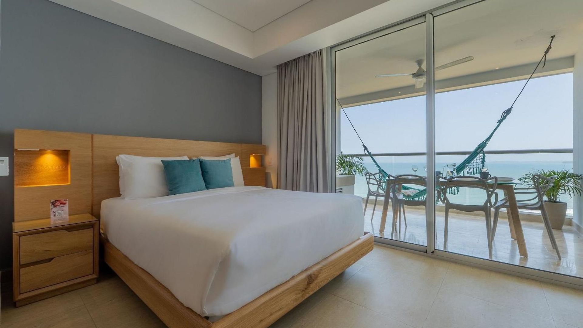 Apartamento Vista Al Mar Con Hamaca Y 2 Camas Queen P 12