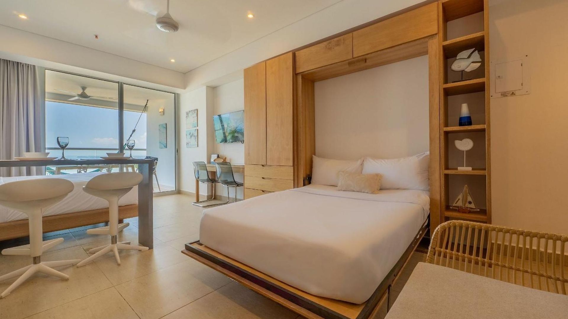 Apartamento Vista Al Mar Con Hamaca Y 2 Camas Queen P 12 *
